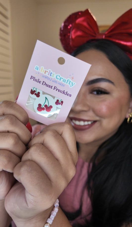 Mouse Cherries Mini Pixie Dust Freckles (Ready to Ship)